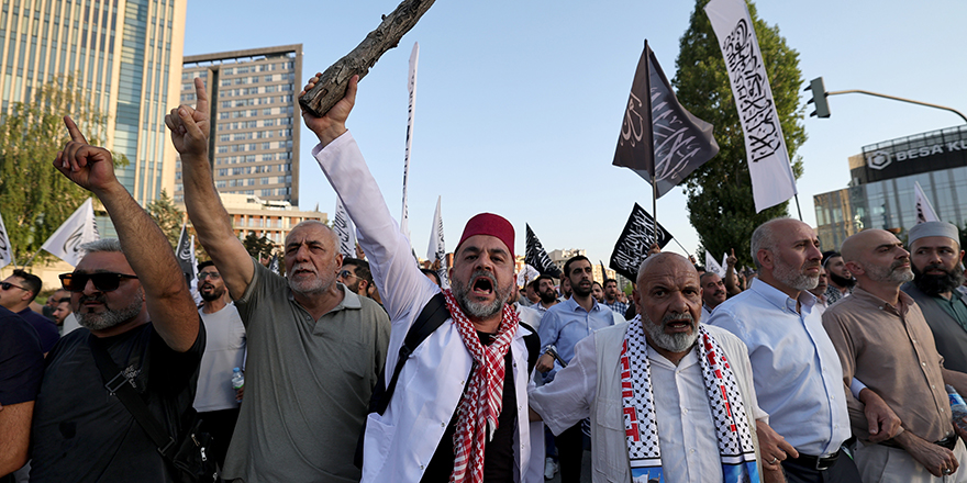 Başkentte, İsrail'in Gazze'ye yönelik saldırıları protesto edildi